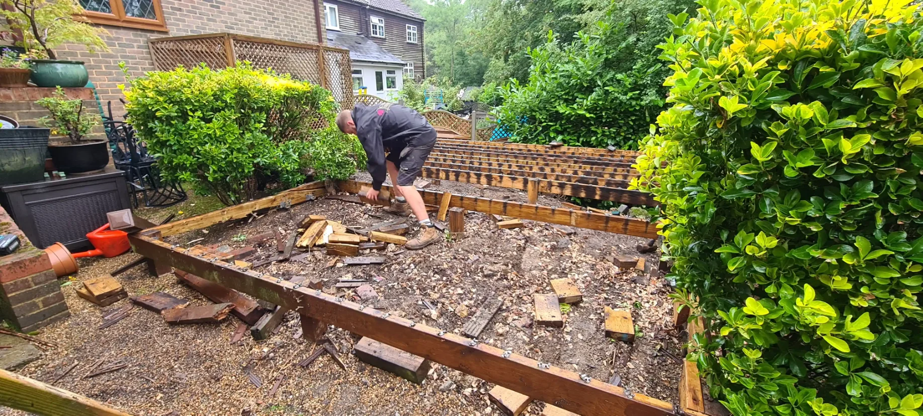 Decking Before